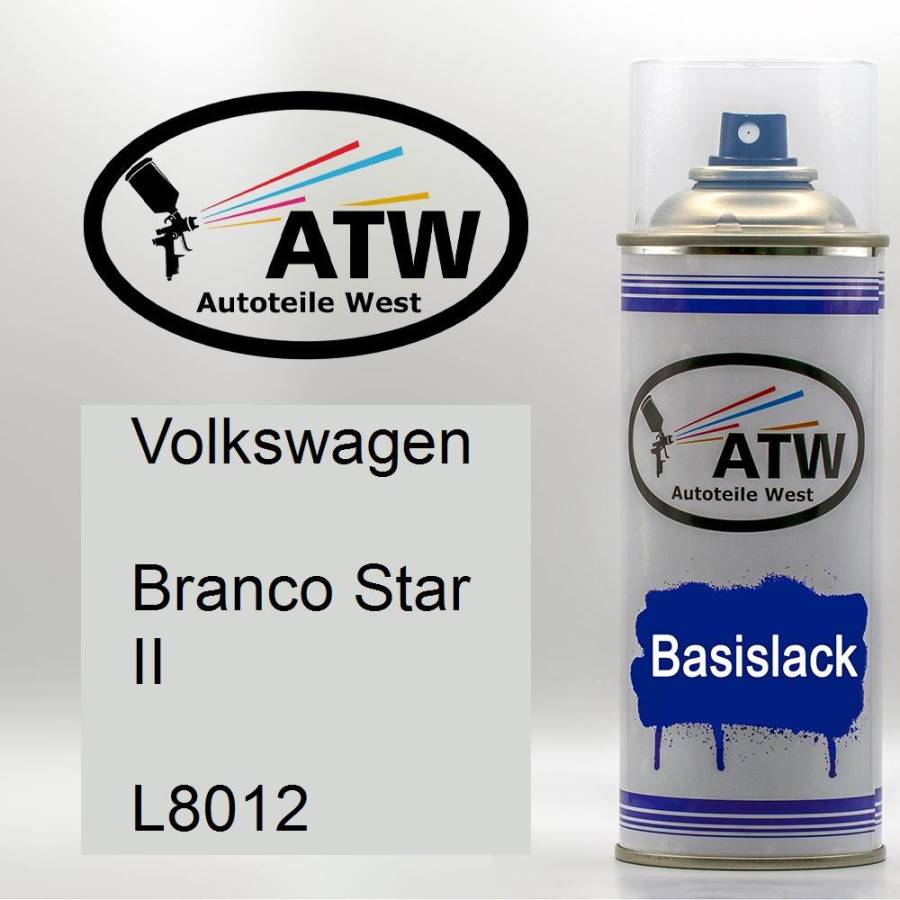 Volkswagen, Branco Star II, L8012: 400ml Sprühdose, von ATW Autoteile West.